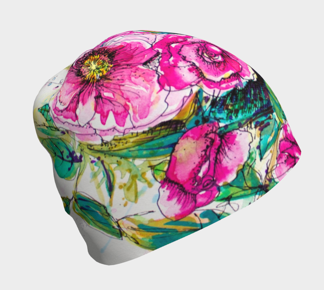 Wild Roses for Me beanie hat preview #1