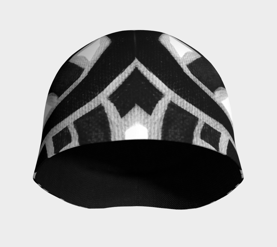 Black & White Ribbon Beanie preview #3