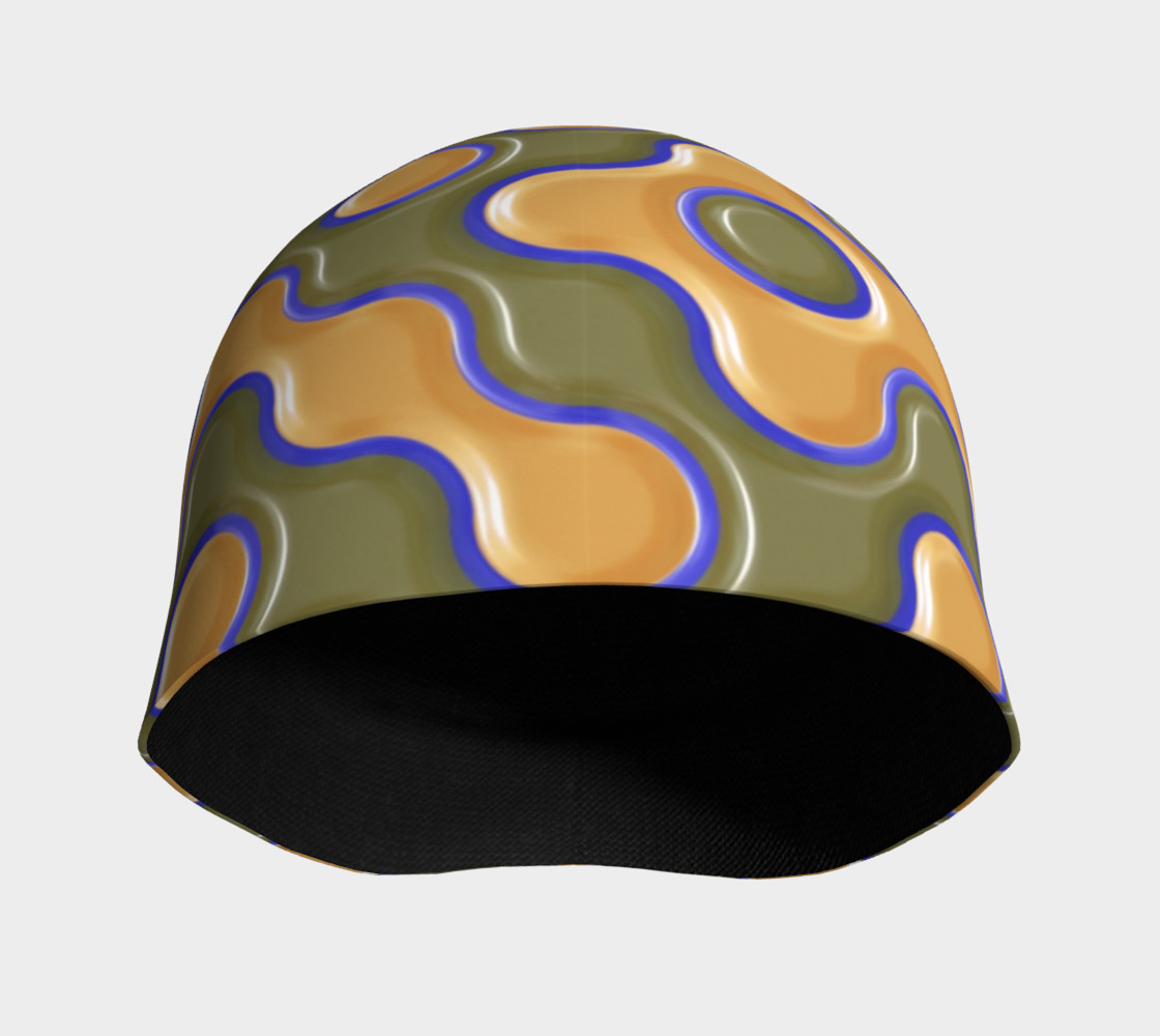 3D ORANGE AND BLUE WAVES preview #3