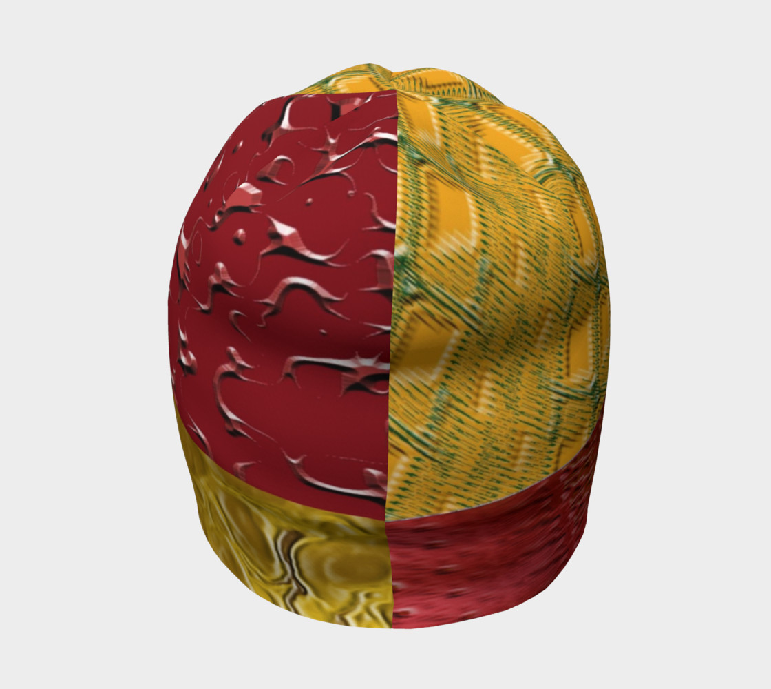 Orange and Red Patches Beanie preview #4