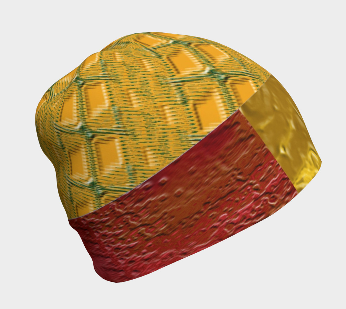 Orange and Red Patches Beanie preview #1