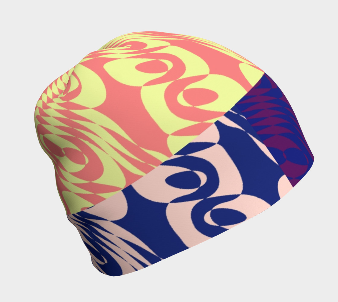 Patched Swirls Beanie 3D preview