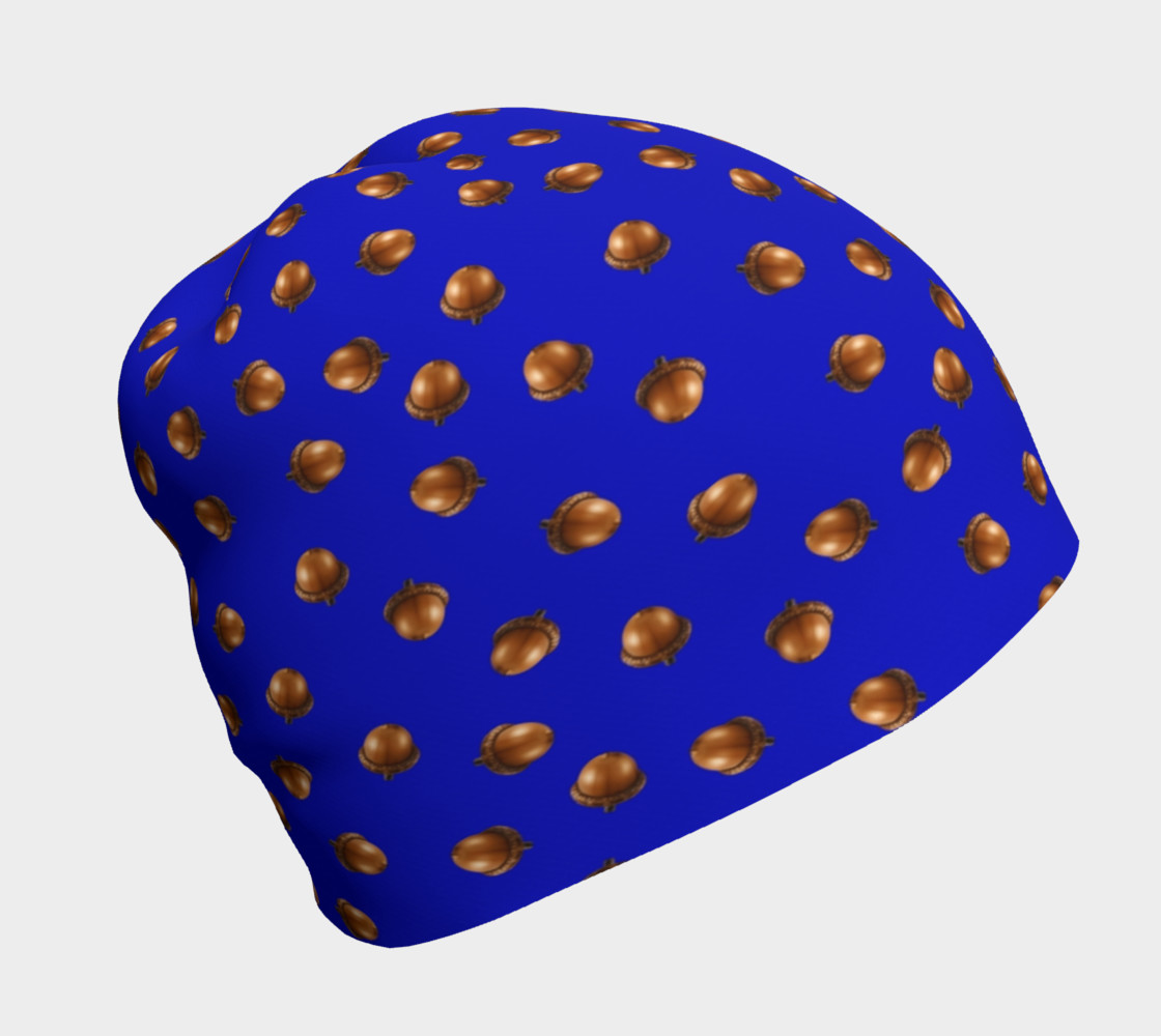 Aperçu de Acorns Pattern-Blue Beanie #1
