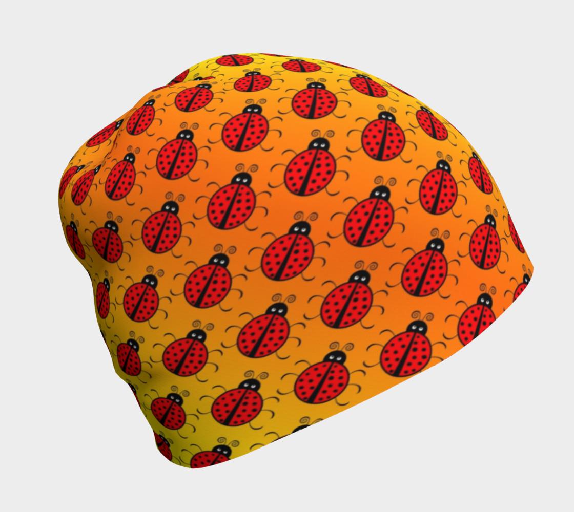 Ladybugs Pattern-Golden Glow Beanie preview #1