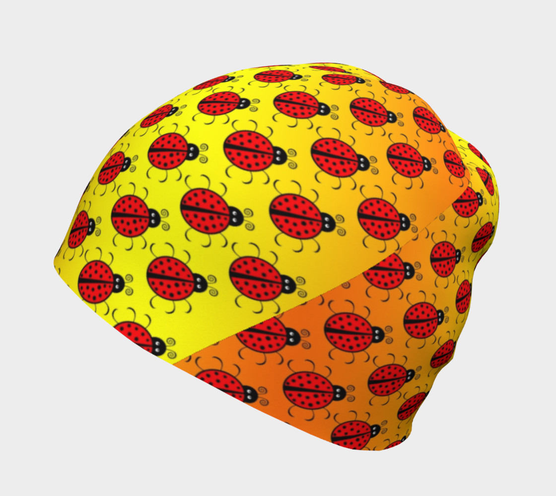 Ladybugs Pattern-Golden Glow Beanie preview #2
