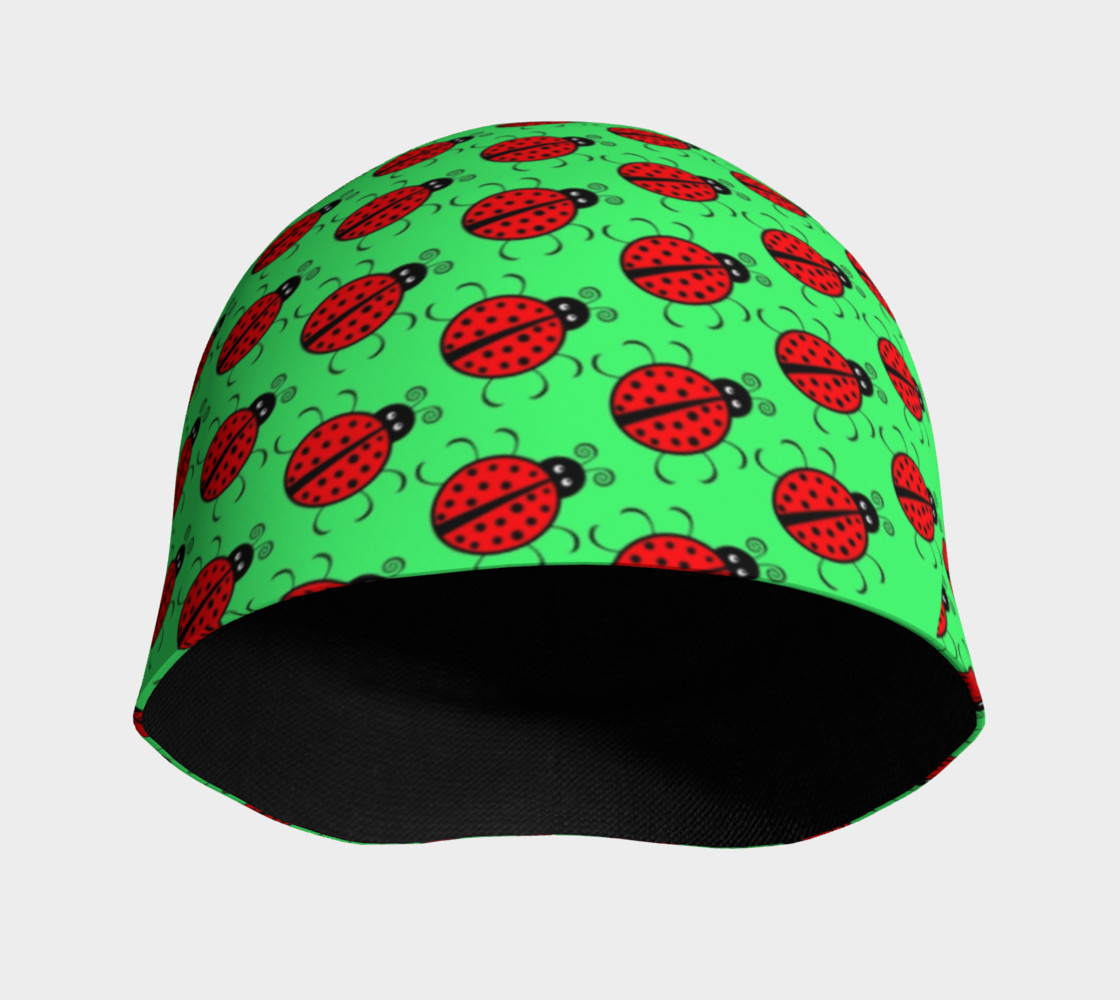Ladybugs Pattern-Green Beanie preview #3