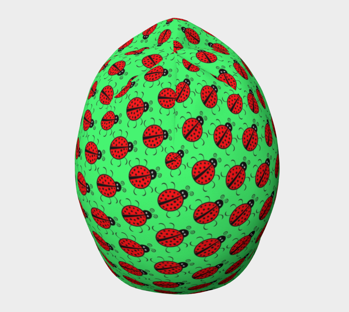 Ladybugs Pattern-Green Beanie preview #5