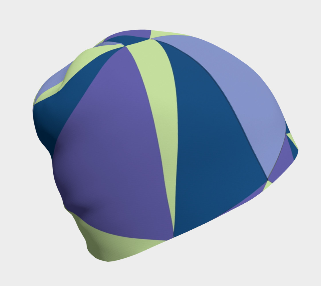 Aperçu 3D de Purple and Green Geometric Beanie