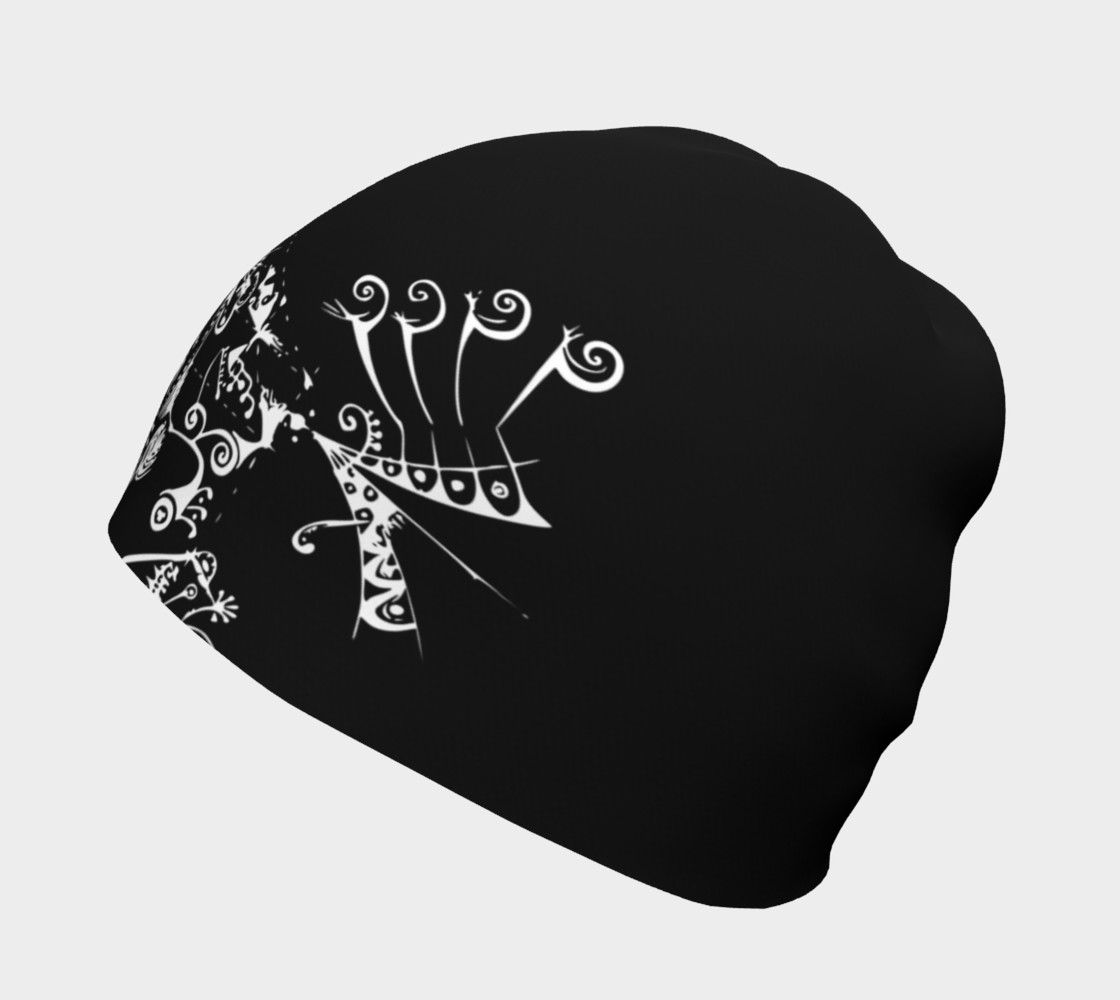Aperçu de ' Créature inconnue ' beanie black and white #2