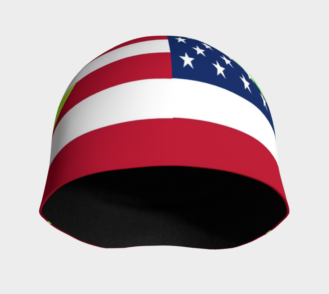 Aperçu de Funny St. Patrick Beanie Irish Shamrock American Flag Colors #3