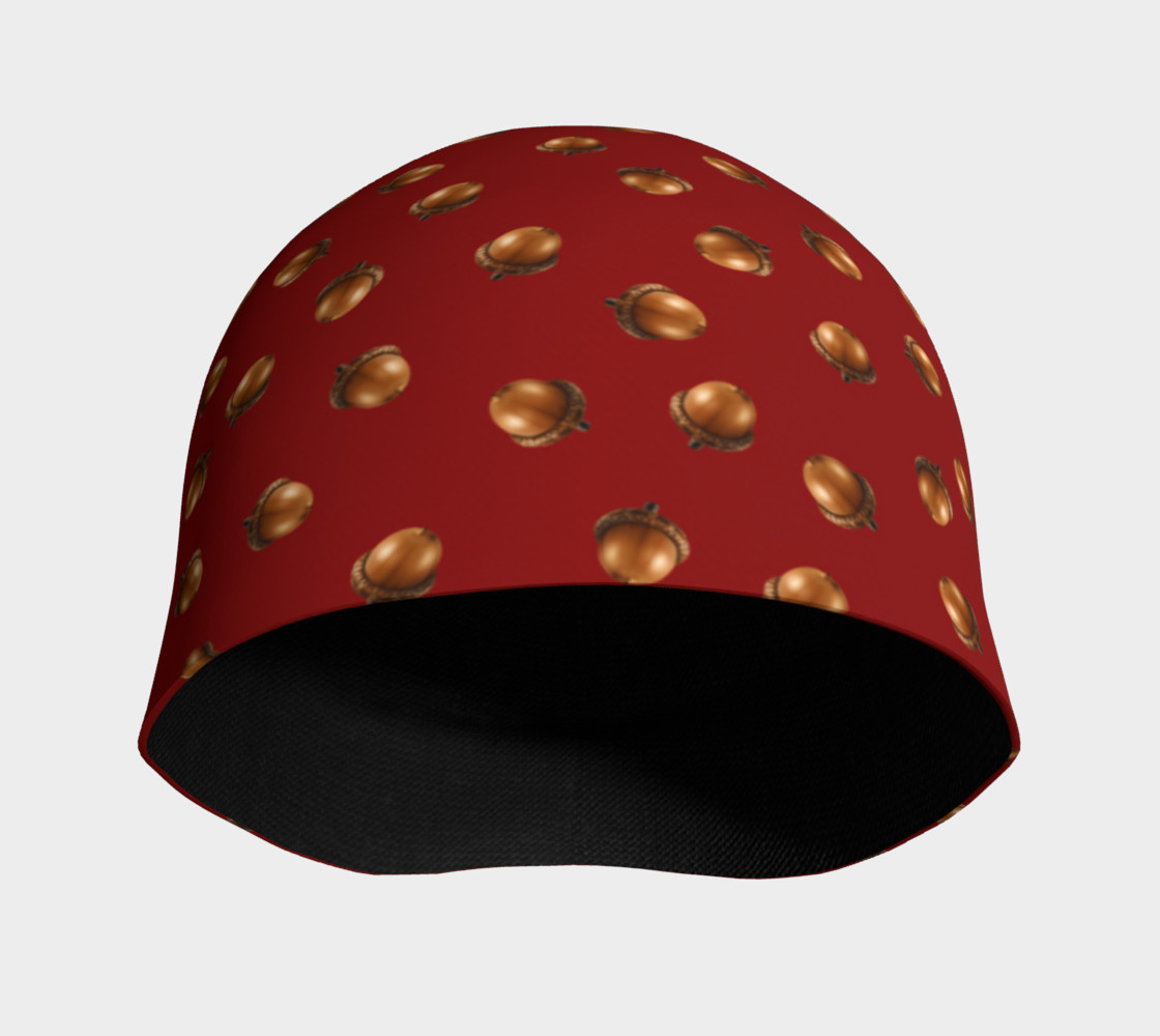Acorns Pattern-Sangria Beanie preview #3