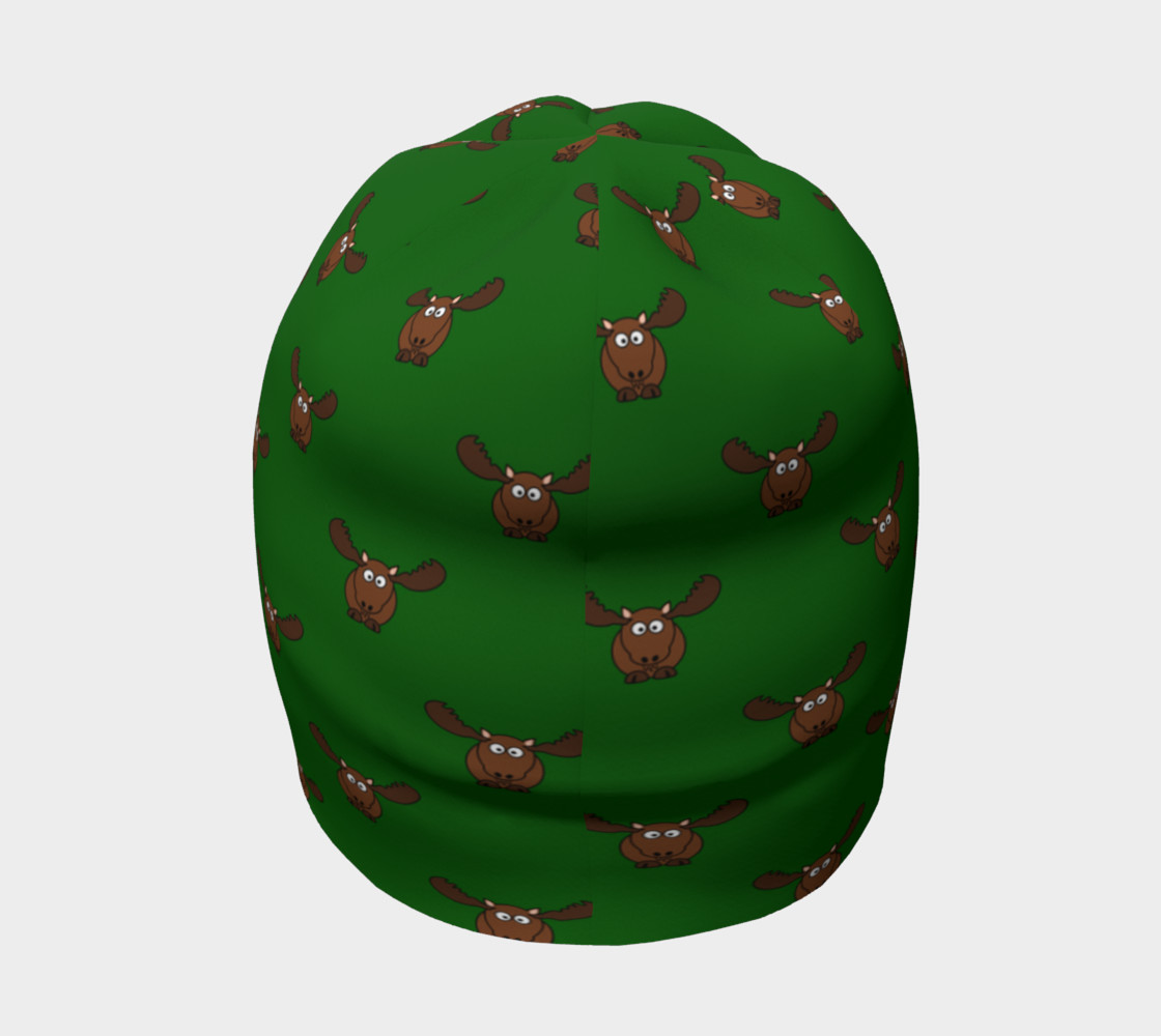 Moose Pattern-Avocado Beanie preview #4