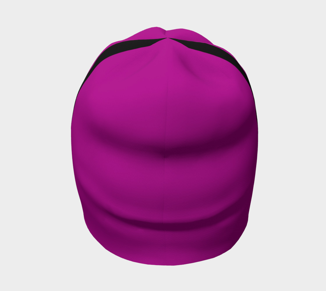 Purple with Black Side Stripes Beanie preview #4