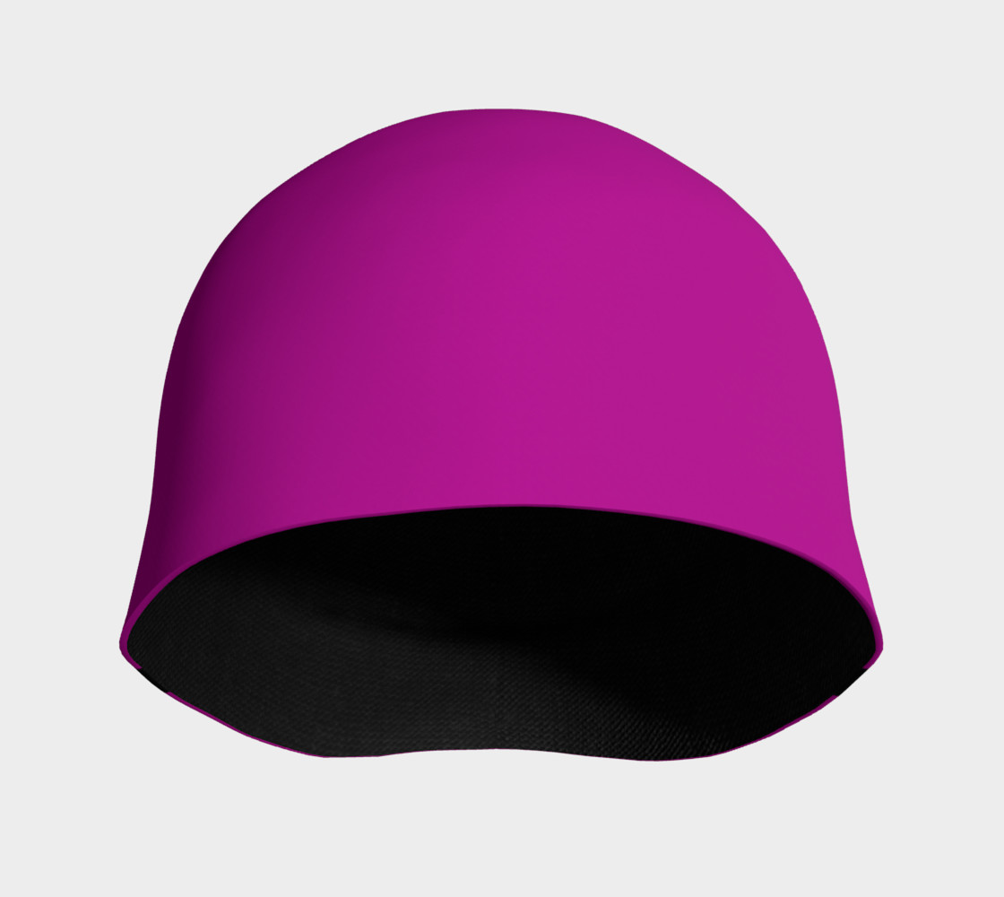 Purple with Black Side Stripes Beanie preview #3