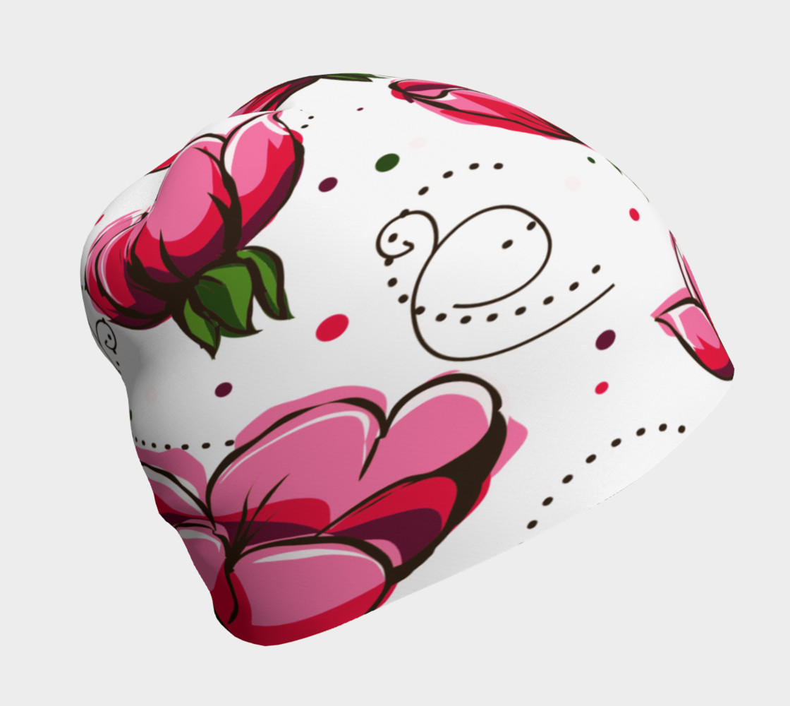 Aperçu de Watercolor Flowers Beanie #1