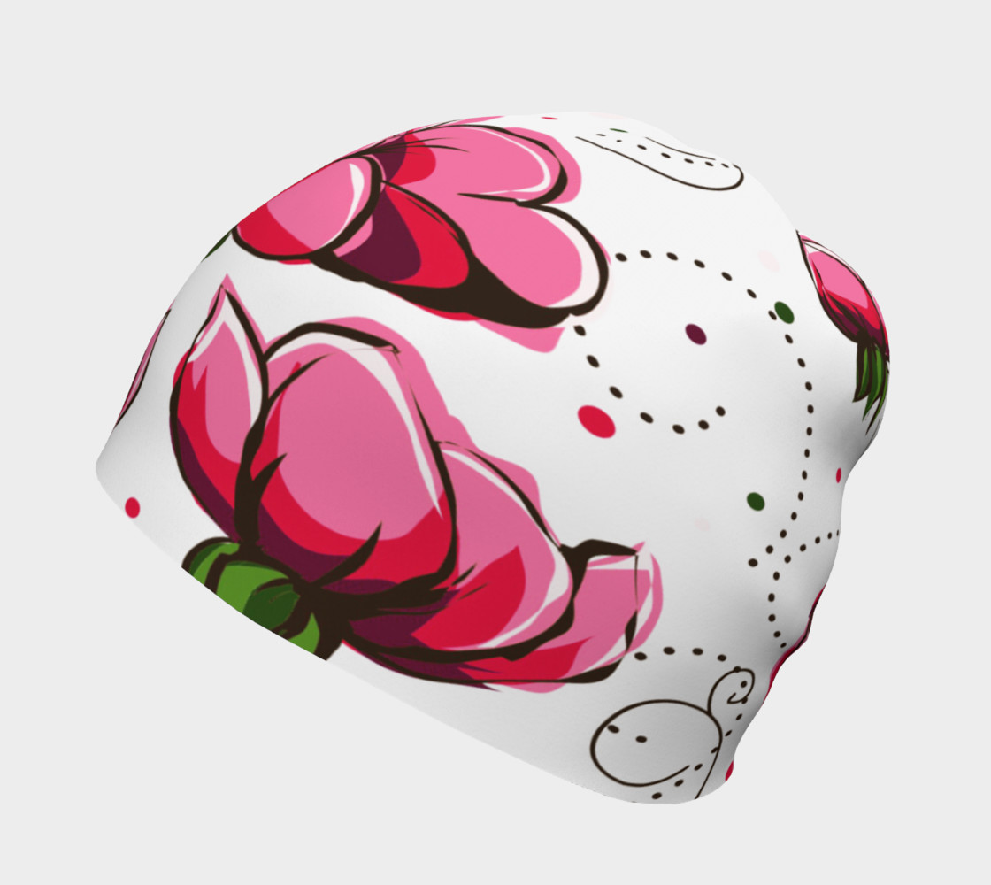 Aperçu de Watercolor Flowers Beanie #2