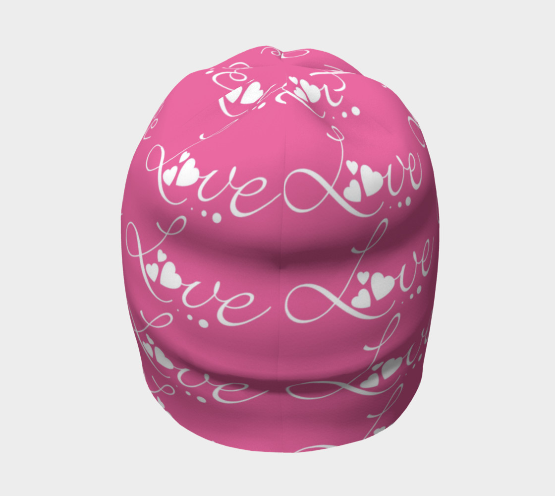 Aperçu de Hot Pink Love 2 Beanie #4