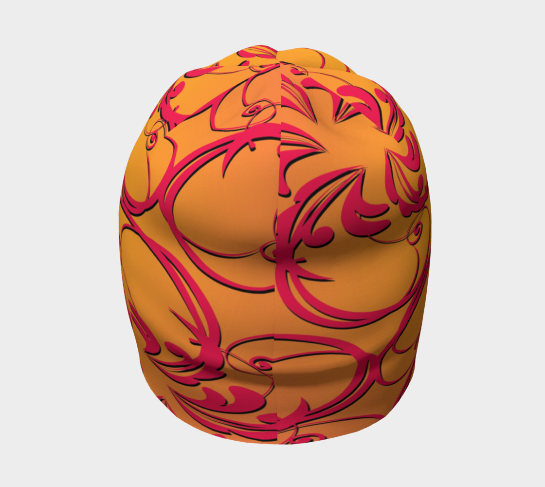 Pink On Orange Beanie preview #4