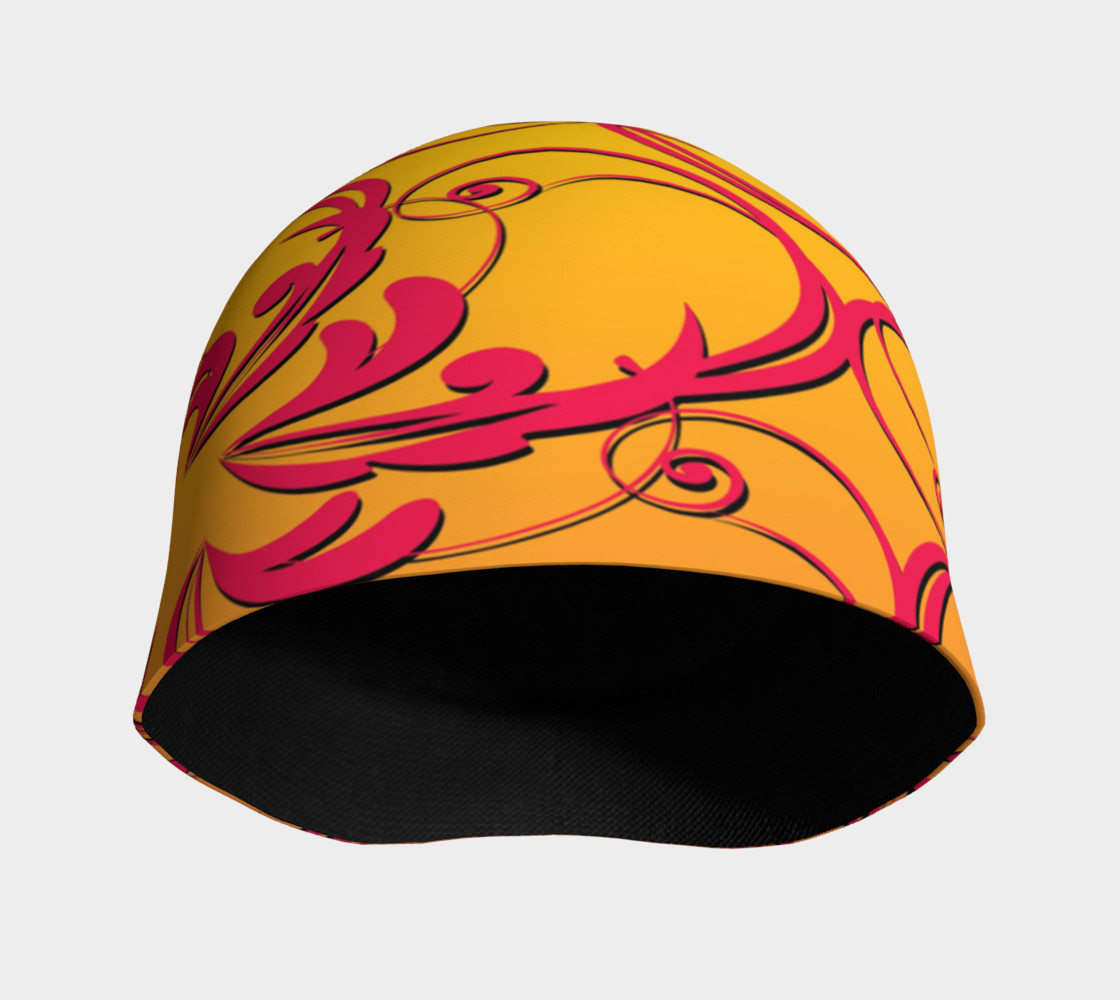 Pink On Orange Beanie preview #3