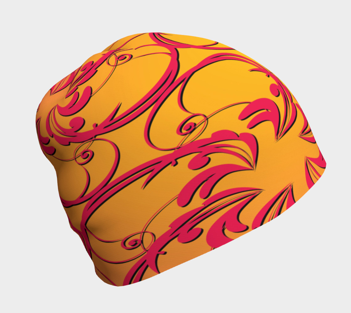 Pink On Orange Beanie preview #1