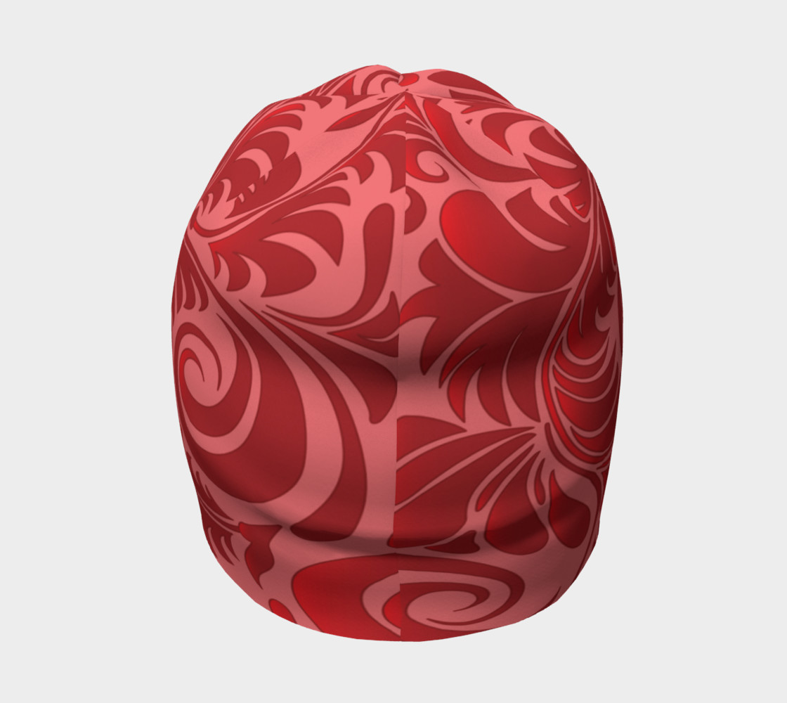 Red On Pink 3D Illusion Beanie preview #4