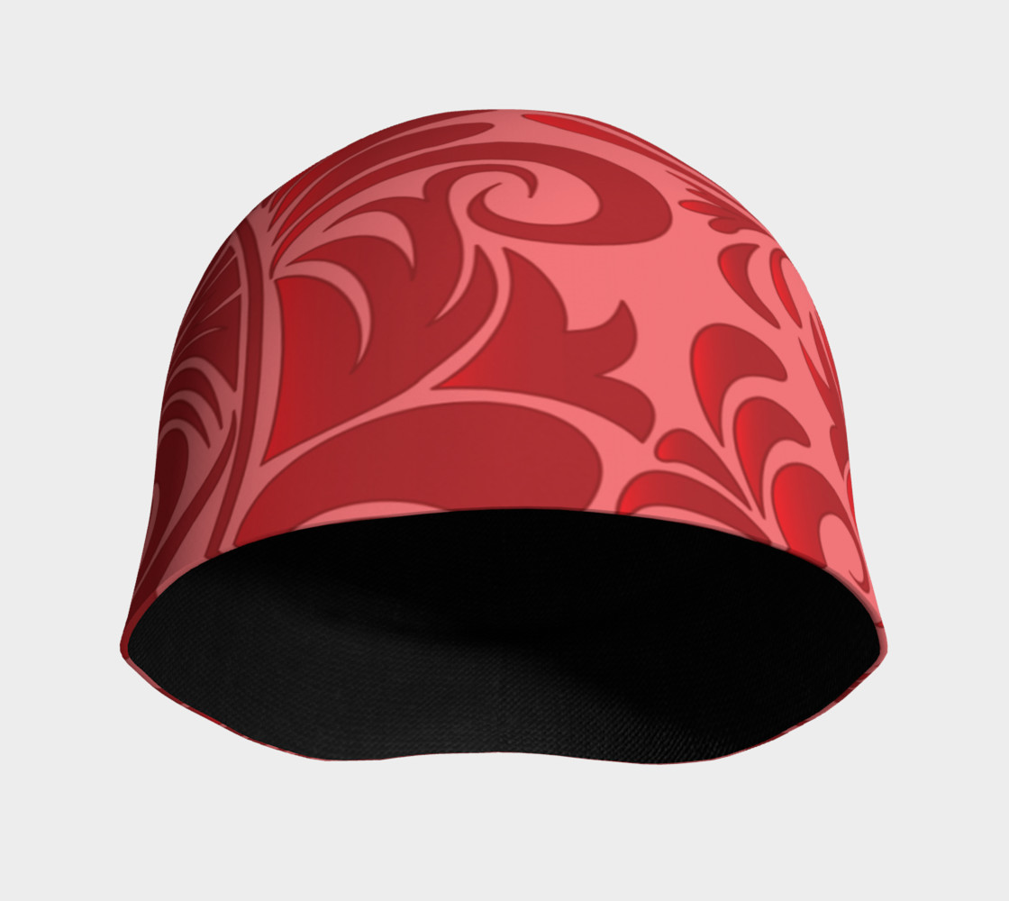 Red On Pink 3D Illusion Beanie preview #3