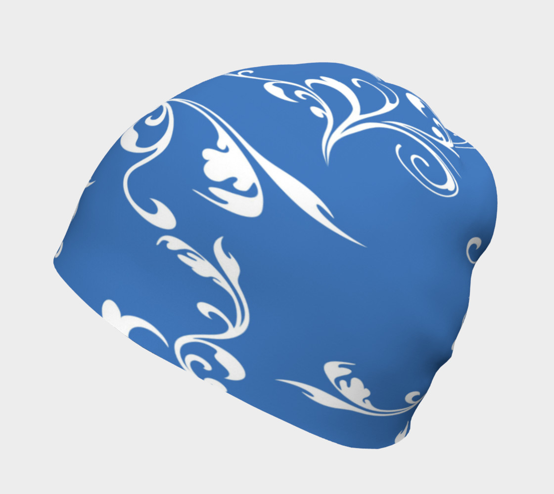 Aperçu de Stylin' Blue and White Beanie #2