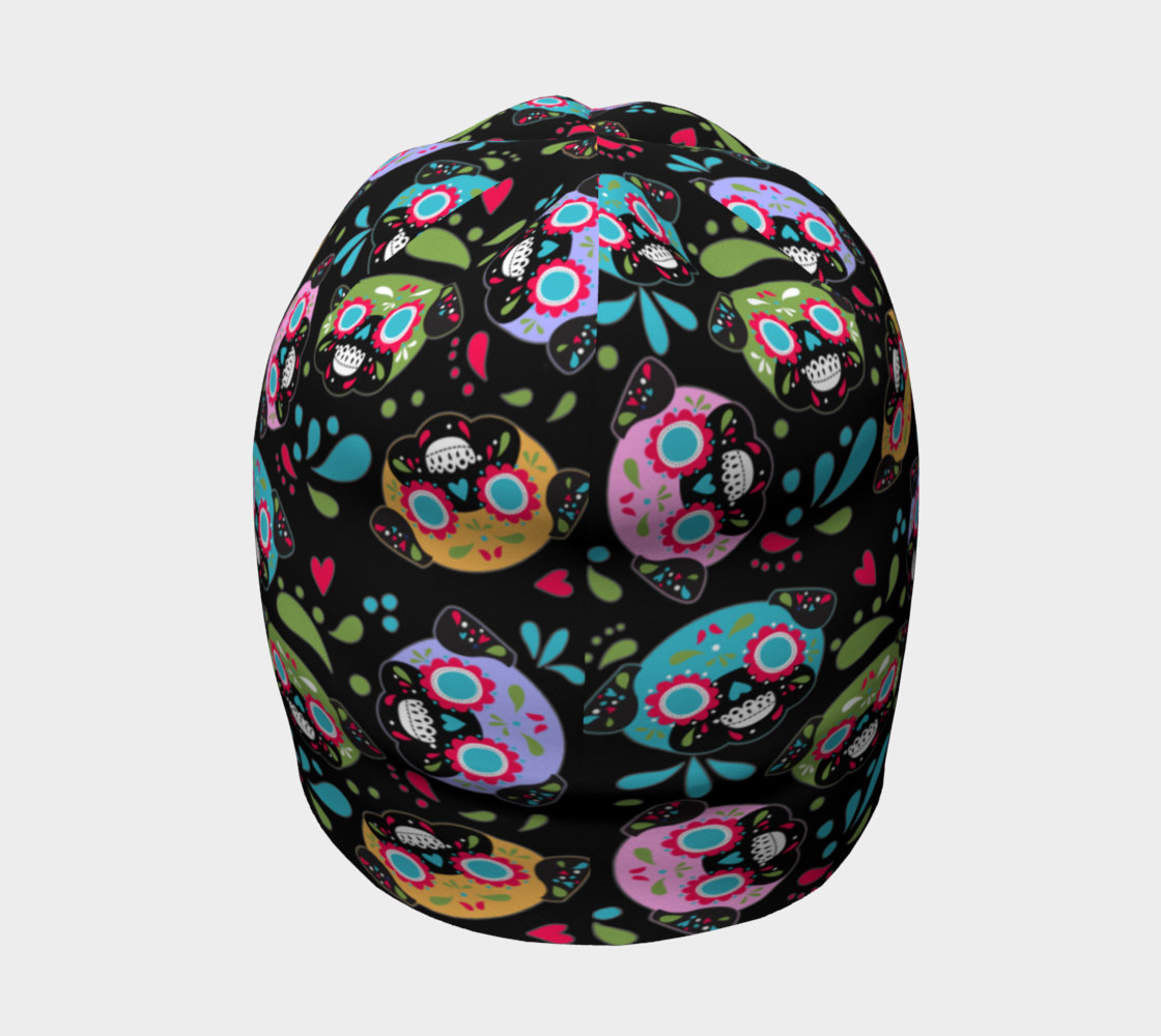 Aperçu de Pug Sugar Skulls Beanie #4