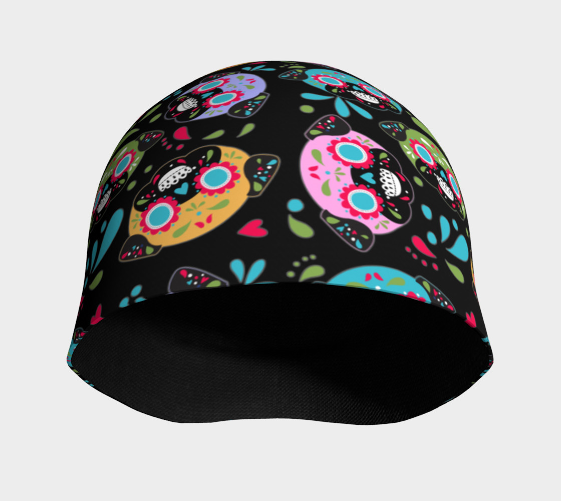 Aperçu de Pug Sugar Skulls Beanie #3