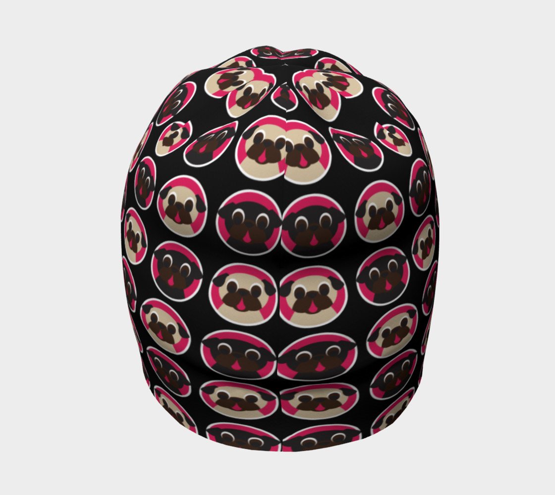 Aperçu de Fawn & Black Pug Heads Beanie #4