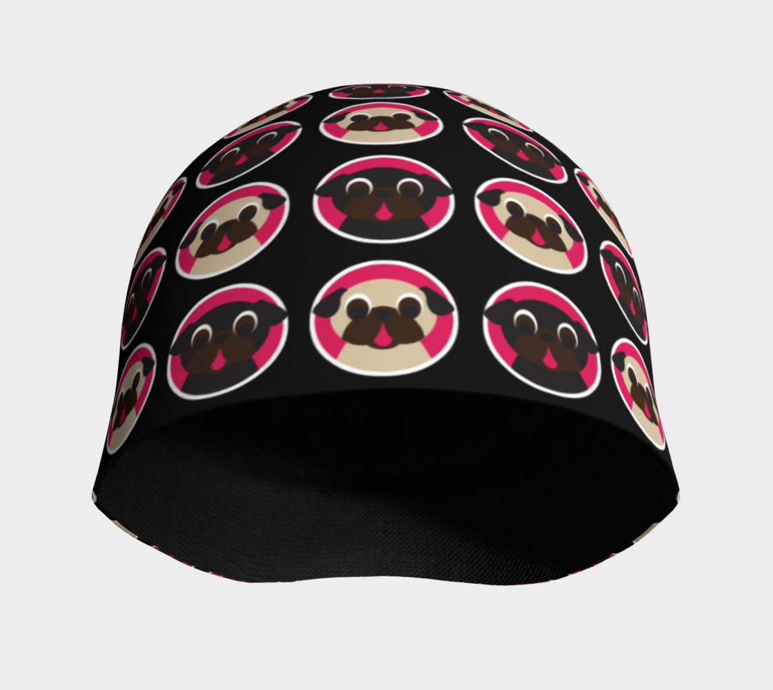 Aperçu de Fawn & Black Pug Heads Beanie #3