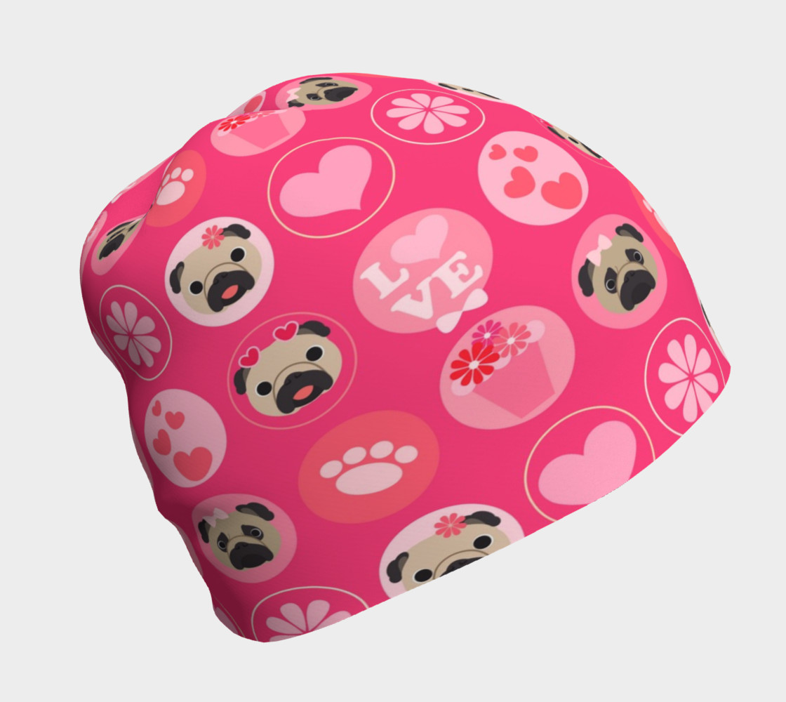 Aperçu de Valentine Pugs - Bright Pink #1