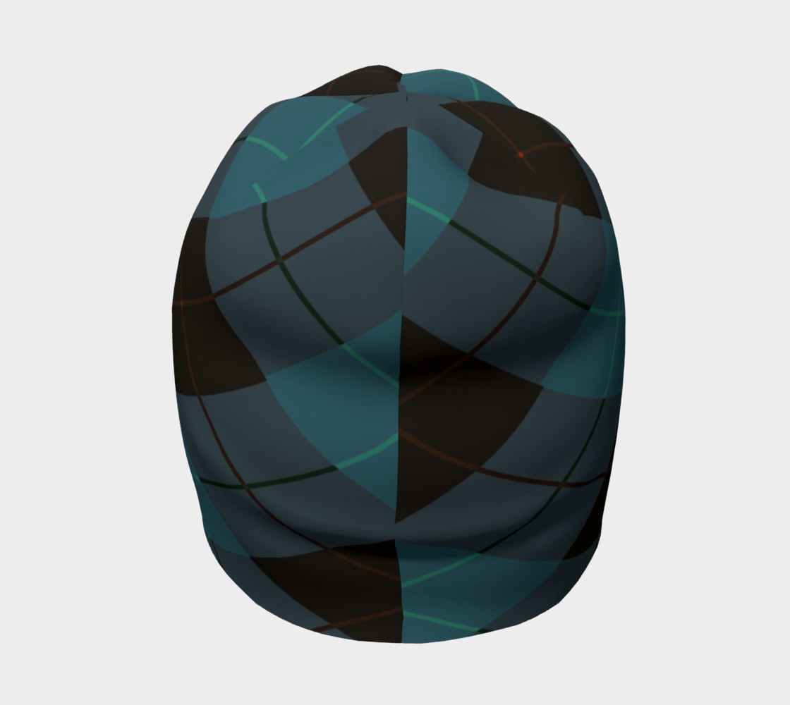 Dark Tartan Plaid Beanie preview #4
