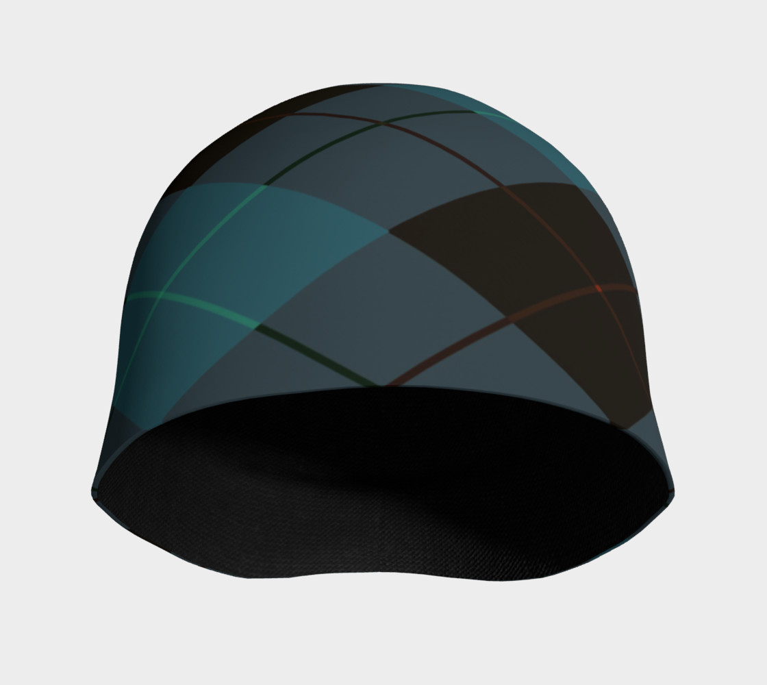 Dark Tartan Plaid Beanie preview #3
