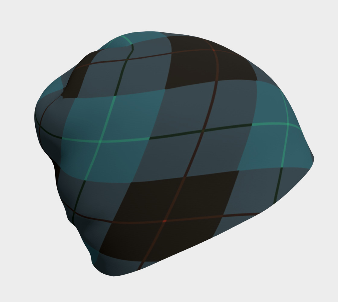 Dark Tartan Plaid Beanie preview #1