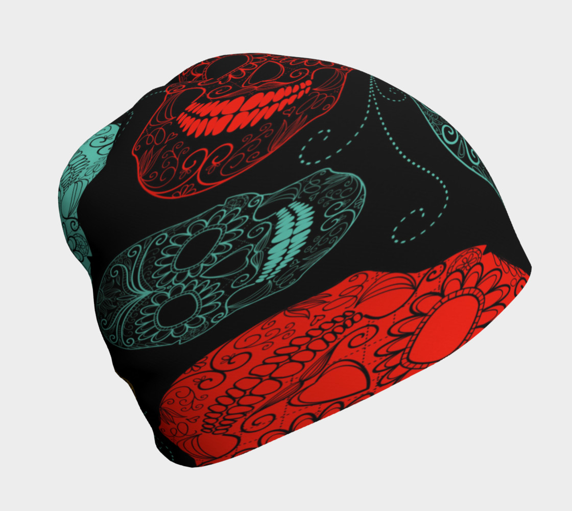 Neon Sugar Skulls Beanie preview #1