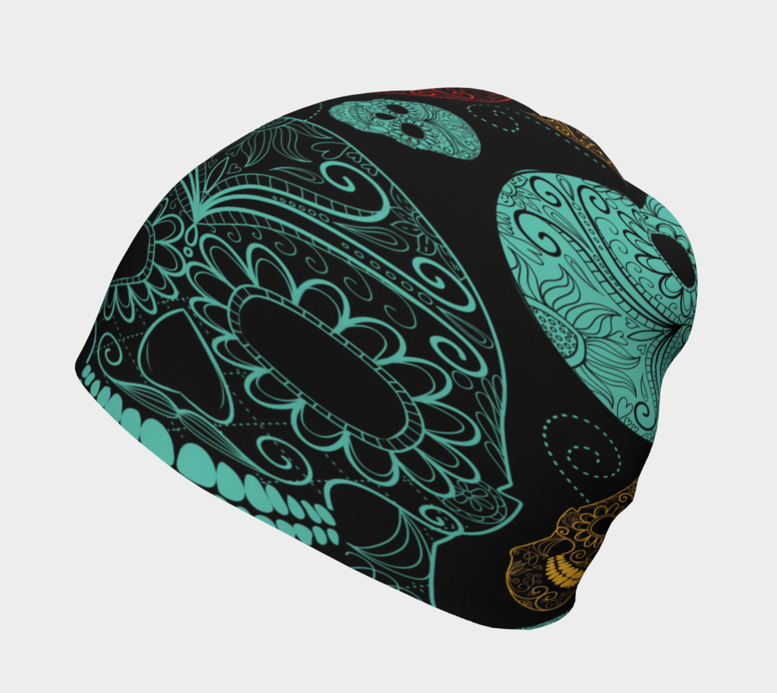 Neon Sugar Skulls Beanie preview #2