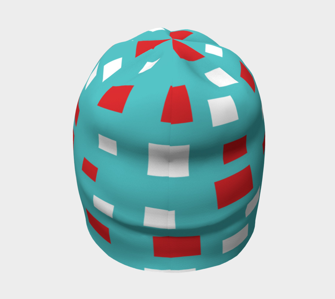 Red and White Squares Beanie preview #4