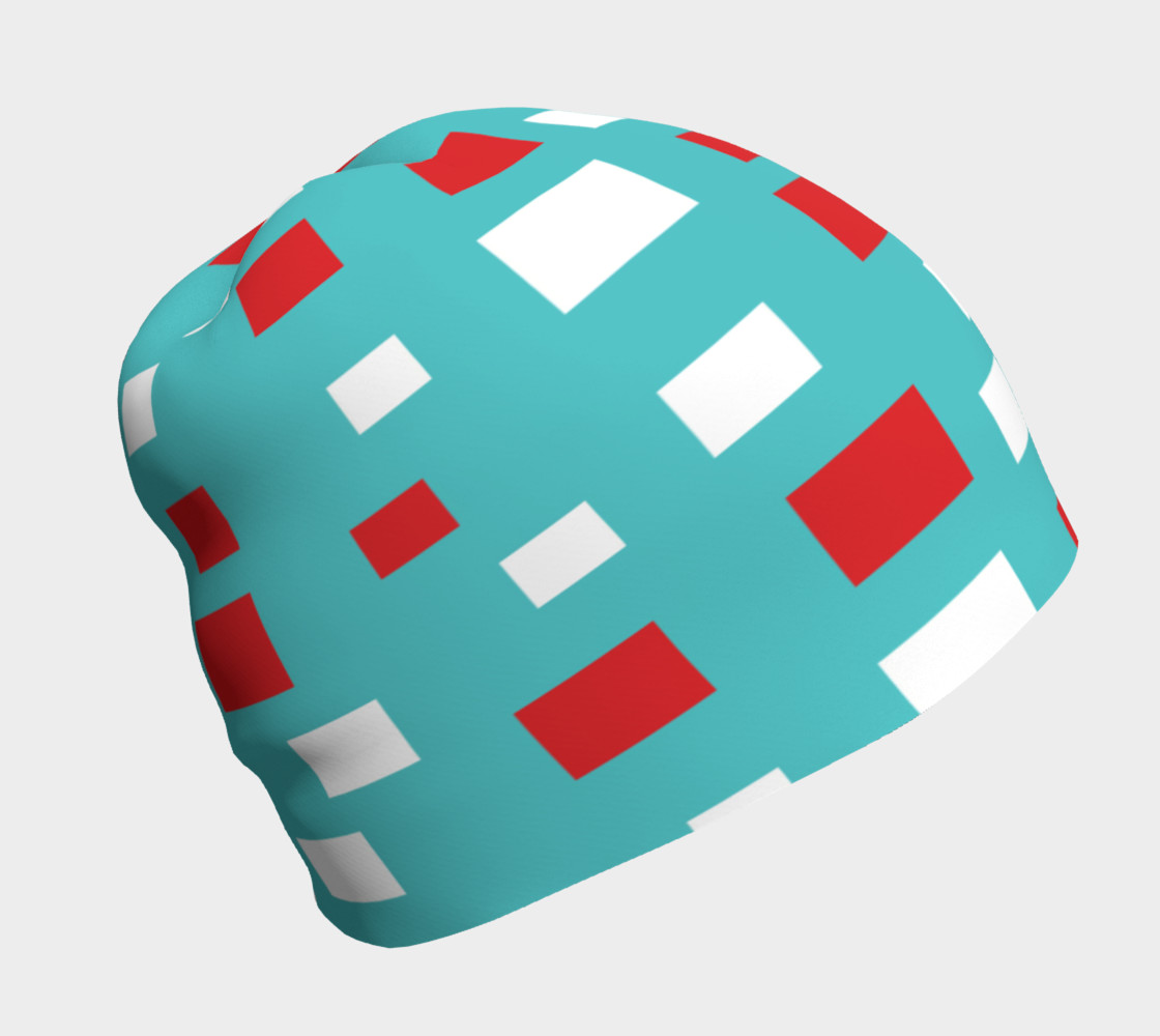 Red and White Squares Beanie preview #1