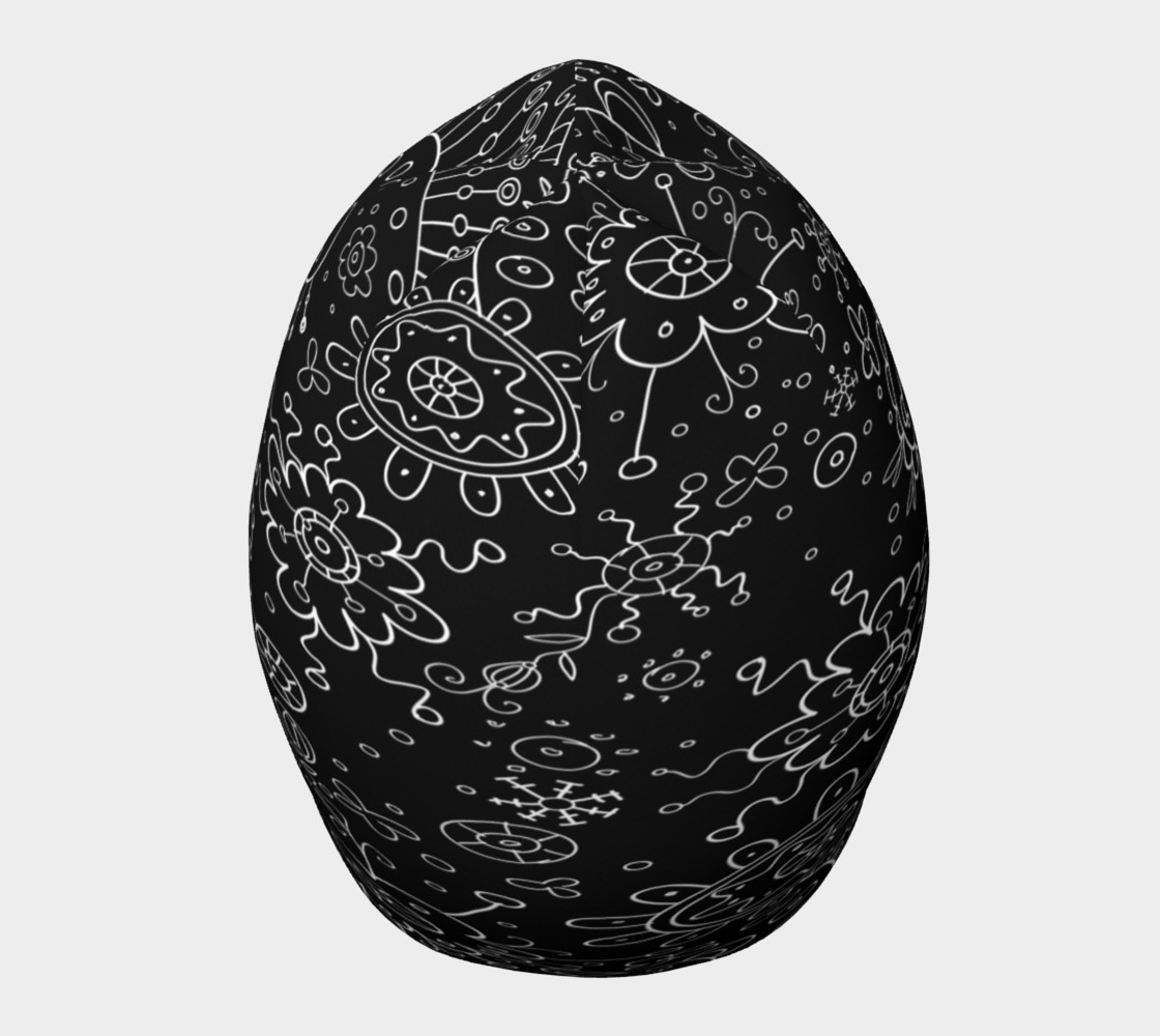 Aperçu de Black and White Doodles Beanie #5