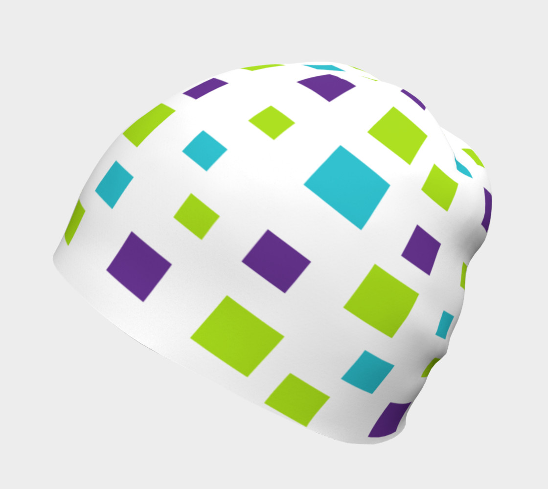 Multicolored Squares Beanie preview #2