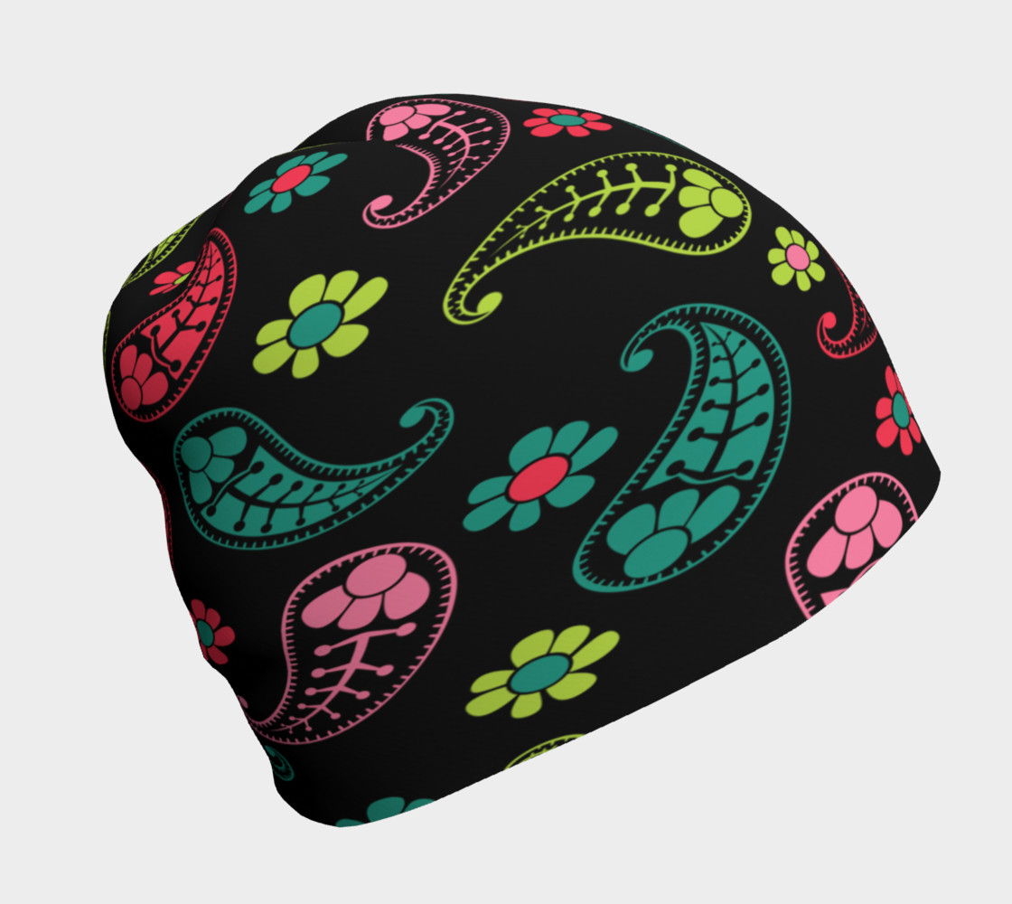 Aperçu de Neon Paisley Beanie #1