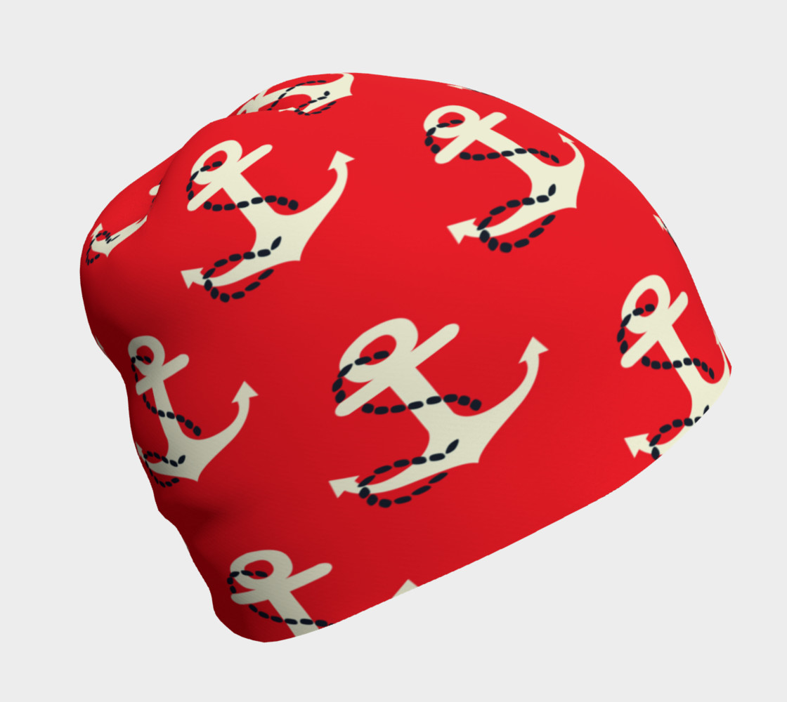 Aperçu de Red Retronautical Beanie #1