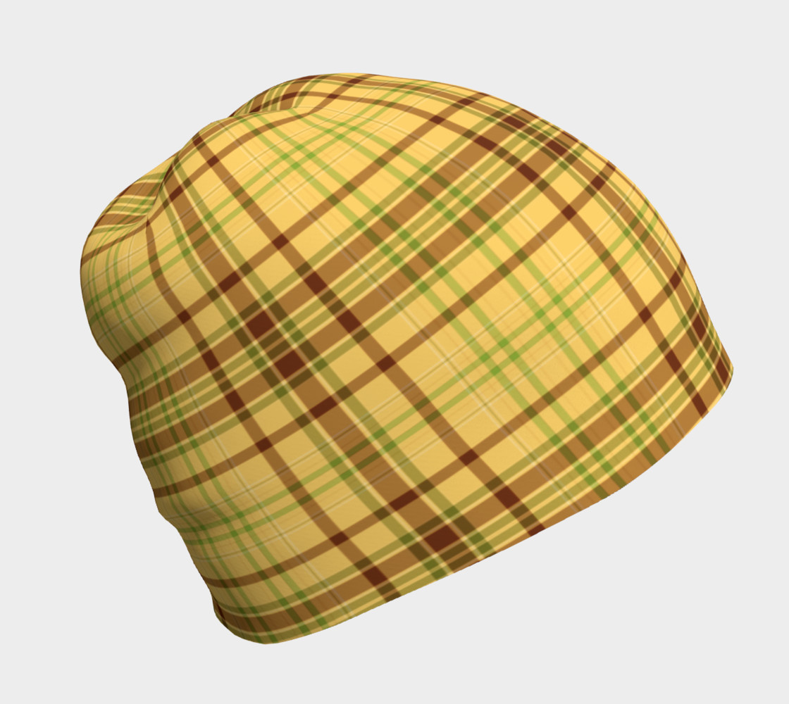 Aperçu de Yellow Plaid Beanie #1