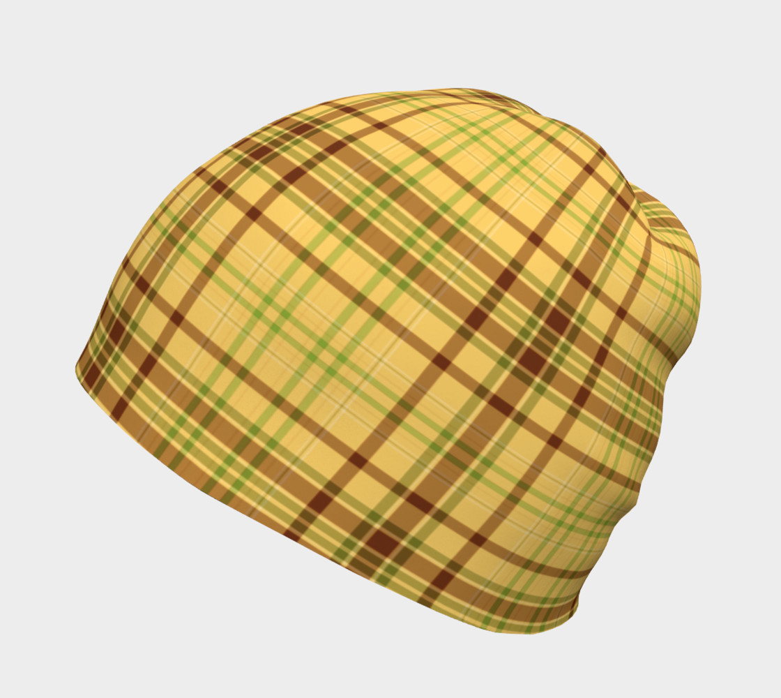Aperçu de Yellow Plaid Beanie #2