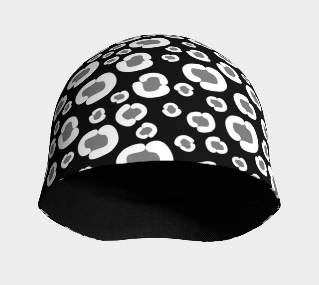 Aperçu de Gray and Black Leopard Beanie #3