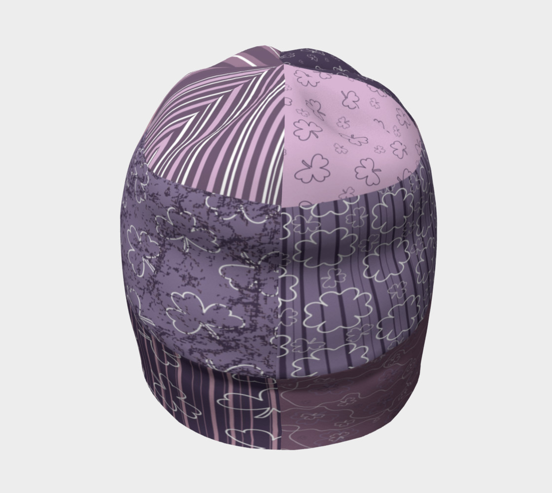 Purple Americana Quilt Beanie preview #4
