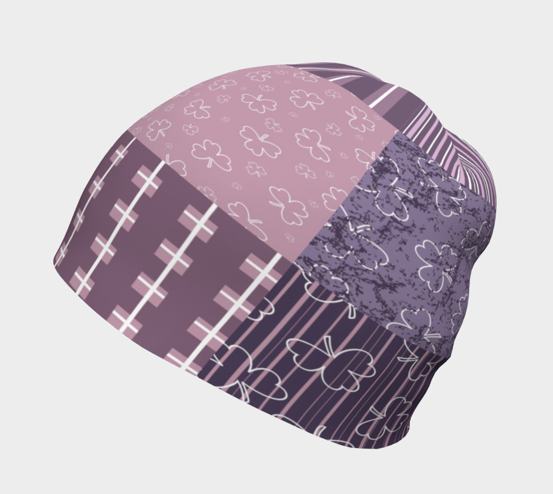 Purple Americana Quilt Beanie preview #2