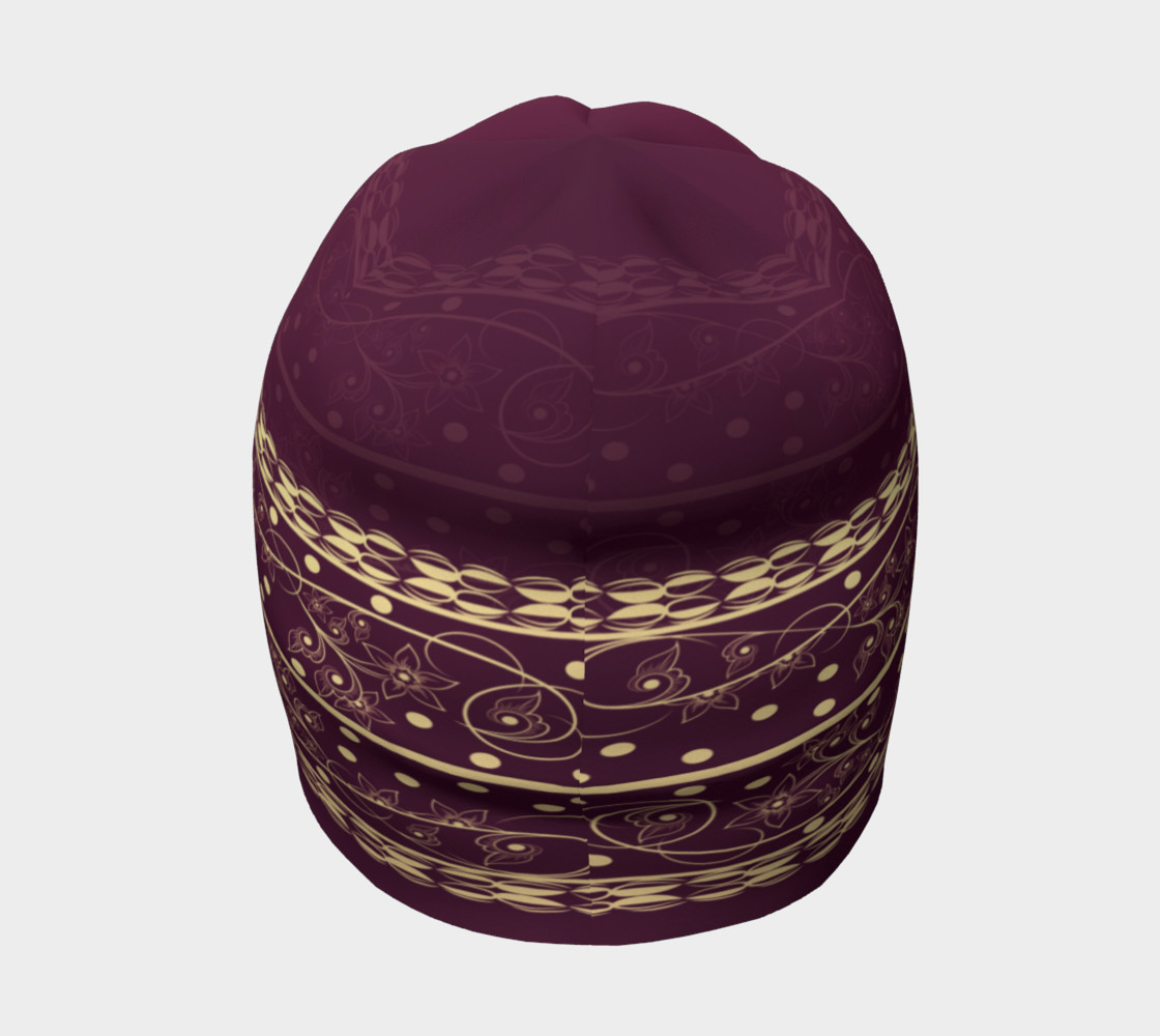 Wine and Gold Beanie preview #4