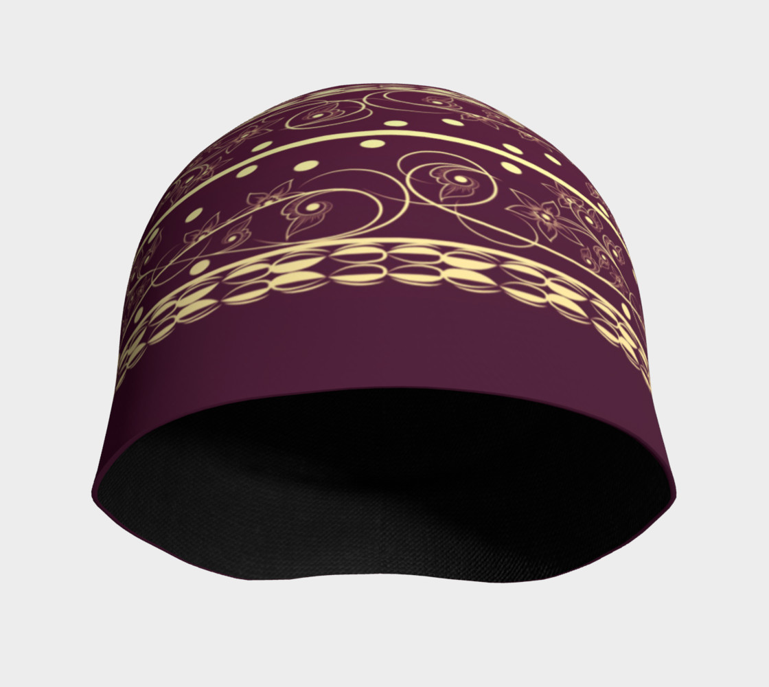 Wine and Gold Beanie preview #3